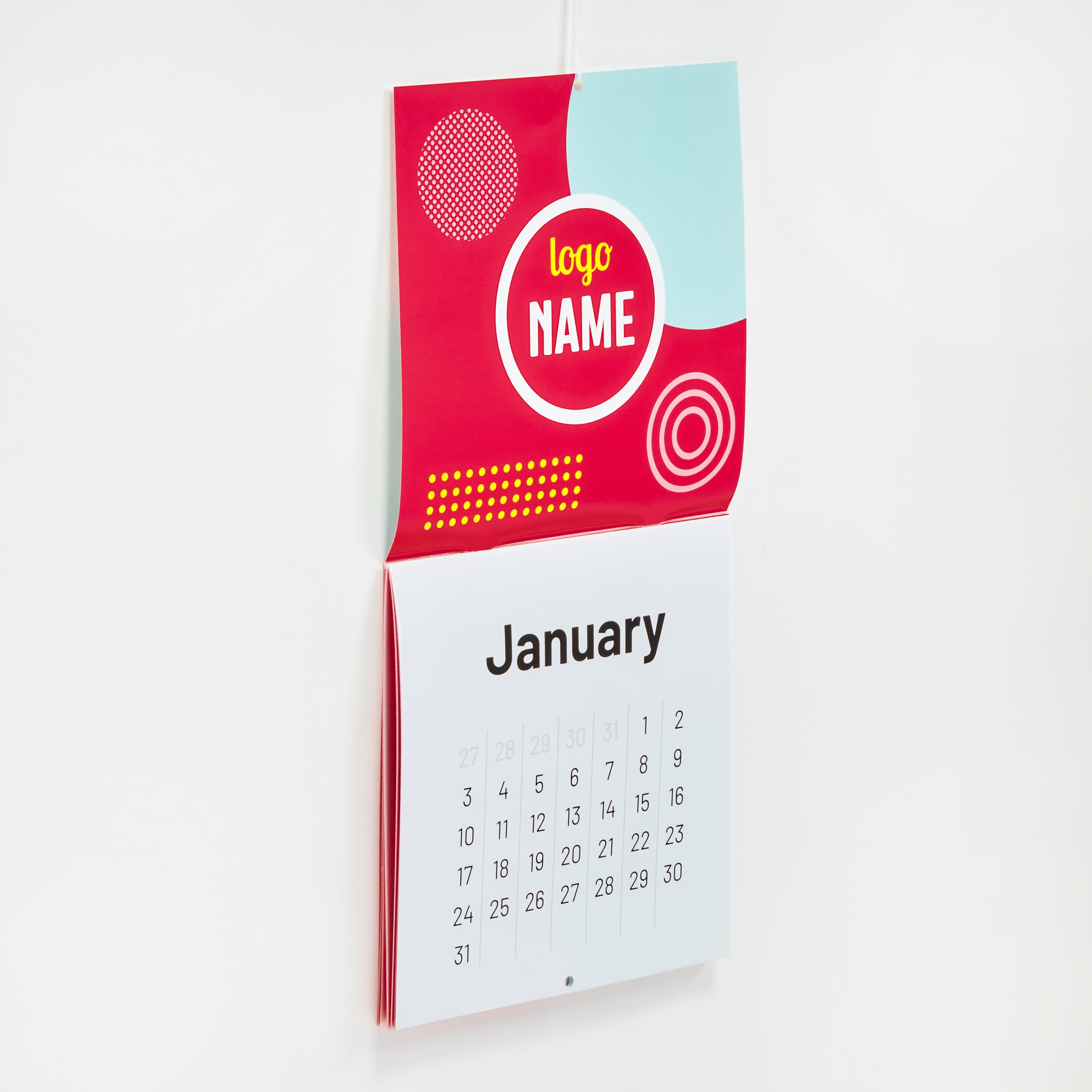 Calendriers muraux agrafés