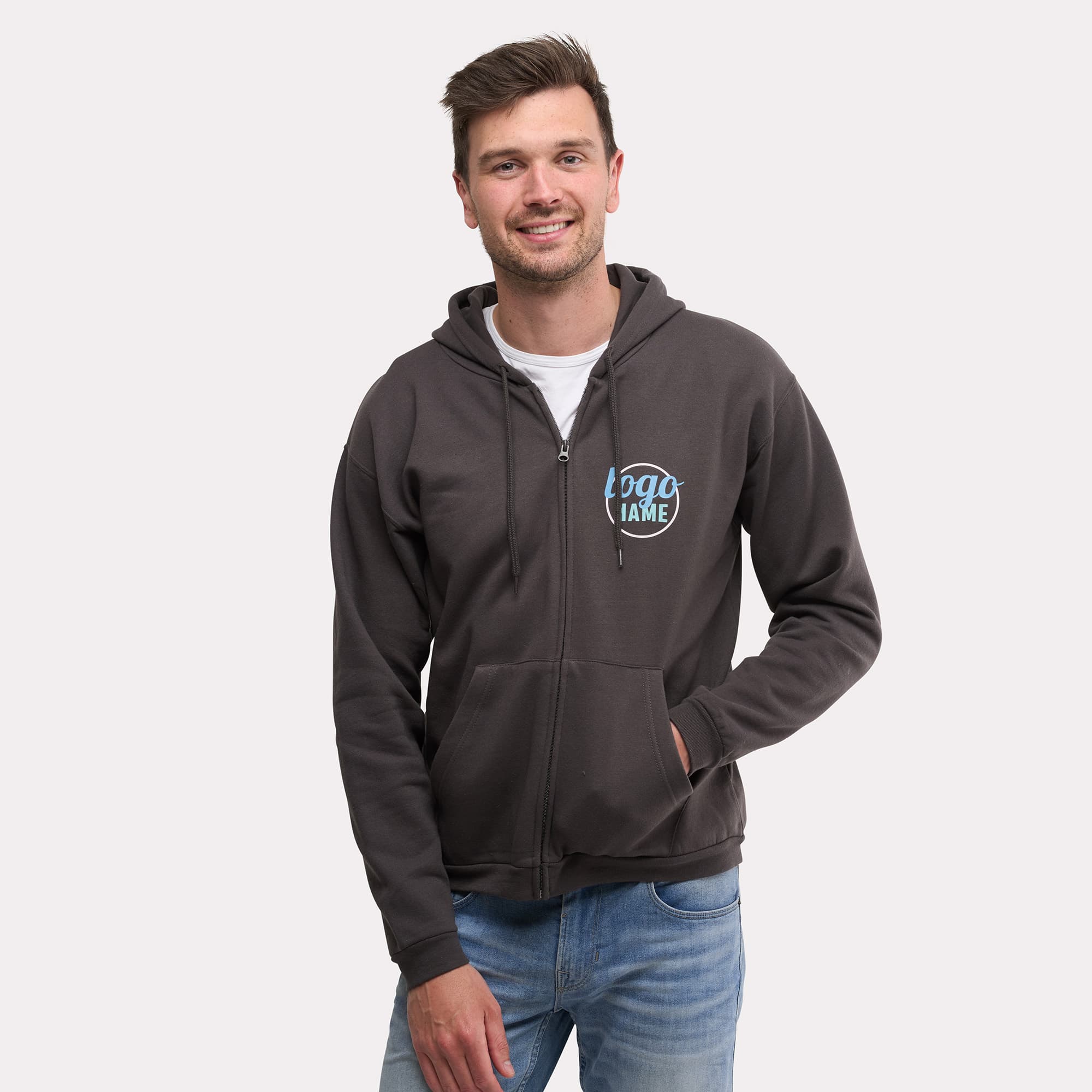 Sweat à capuche B&C ID.205 Zippé