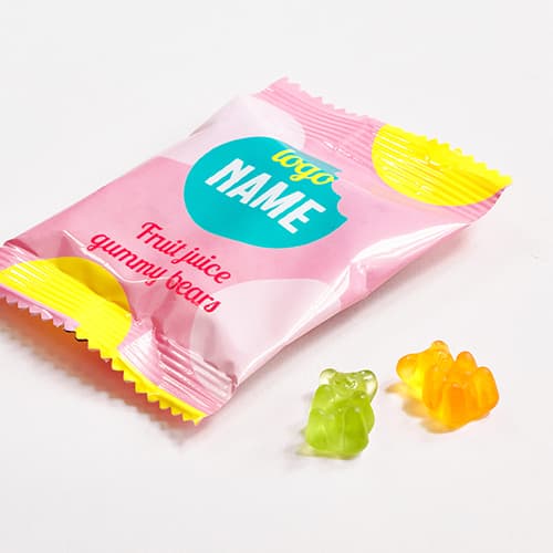 Gommes aux fruits avec 25% de jus de fruits
