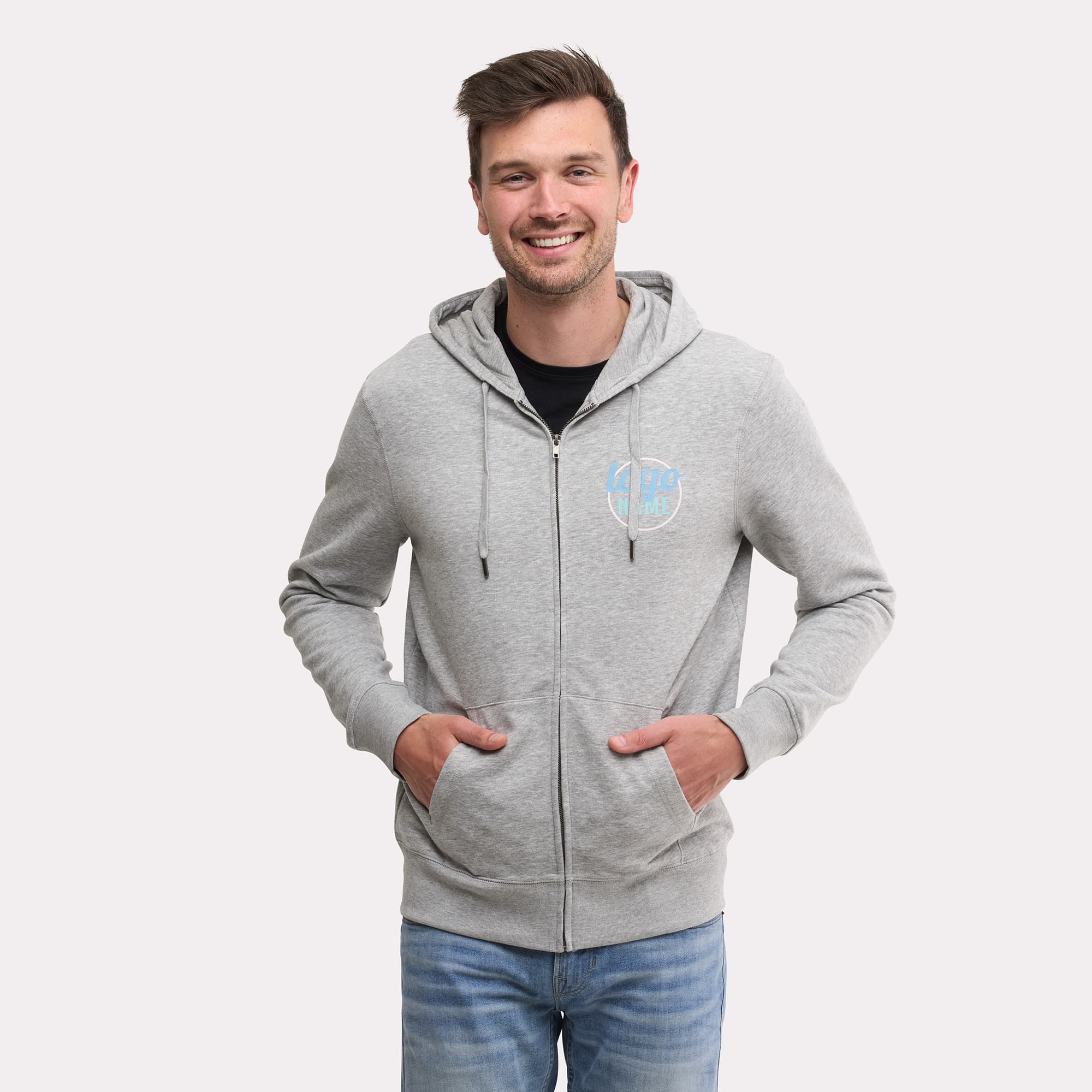 Sweat à capuche B&C King/Queen zippé