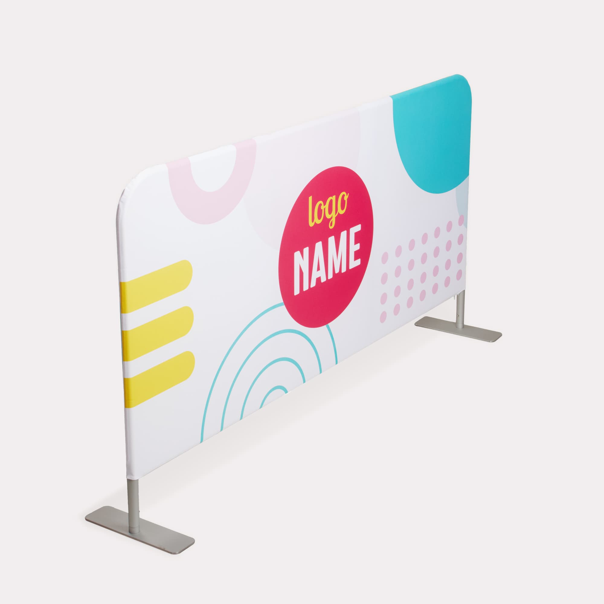 Barrière avec housse textile