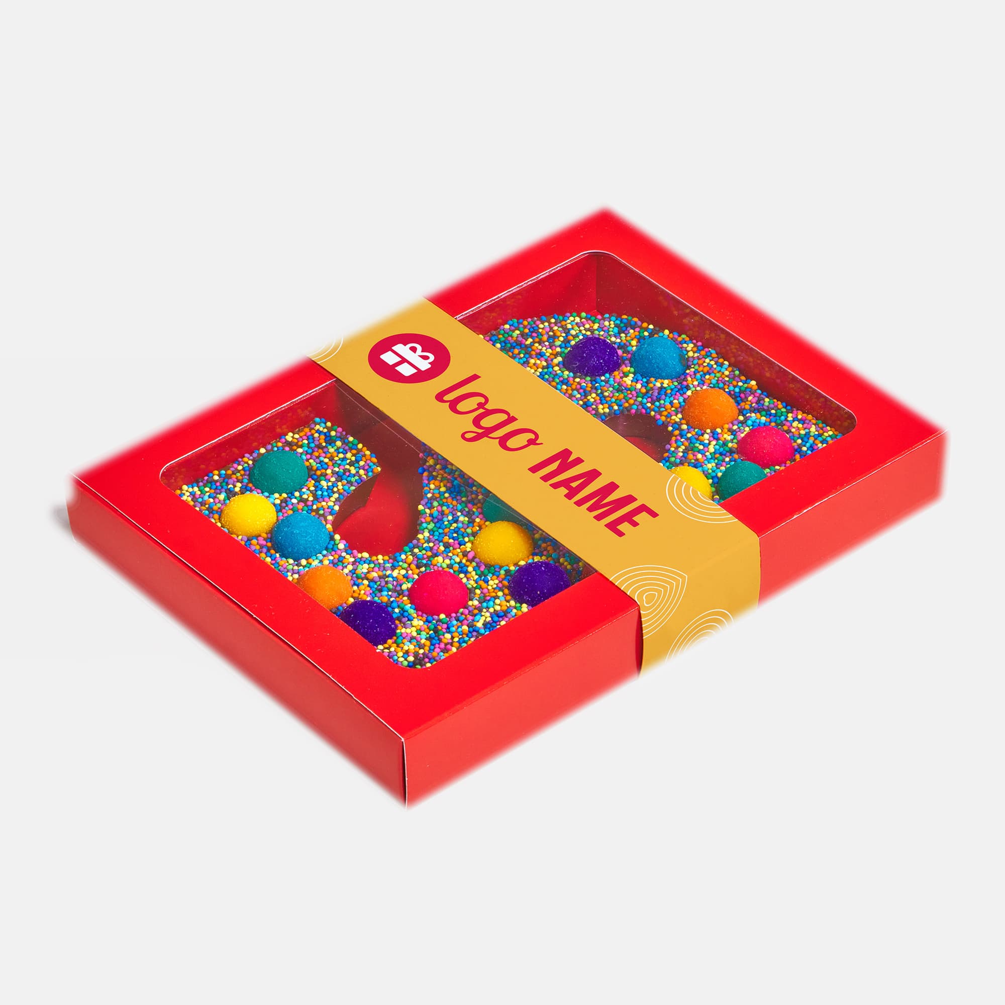 Boîtes de lettres en chocolat avec bandeau