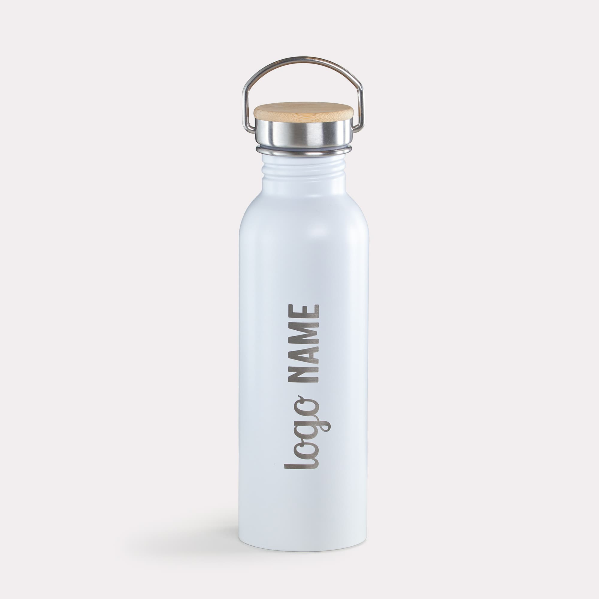 Gourdes inox avec couvercle en bambou