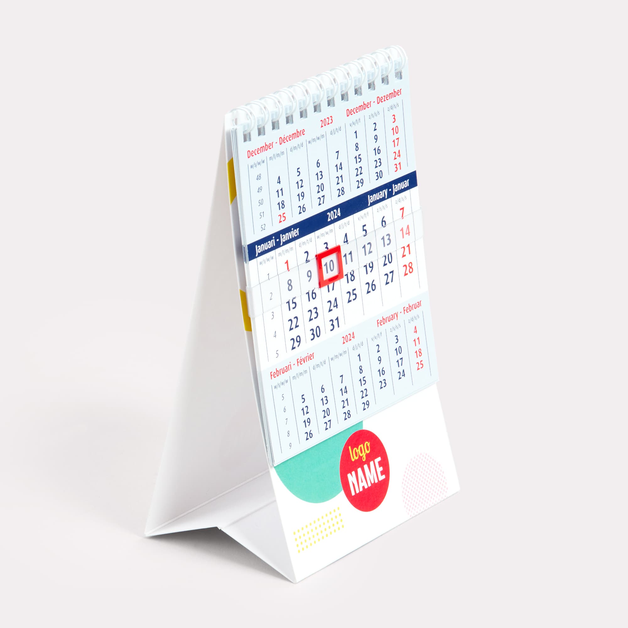 Calendriers mensuels de bureau 2025