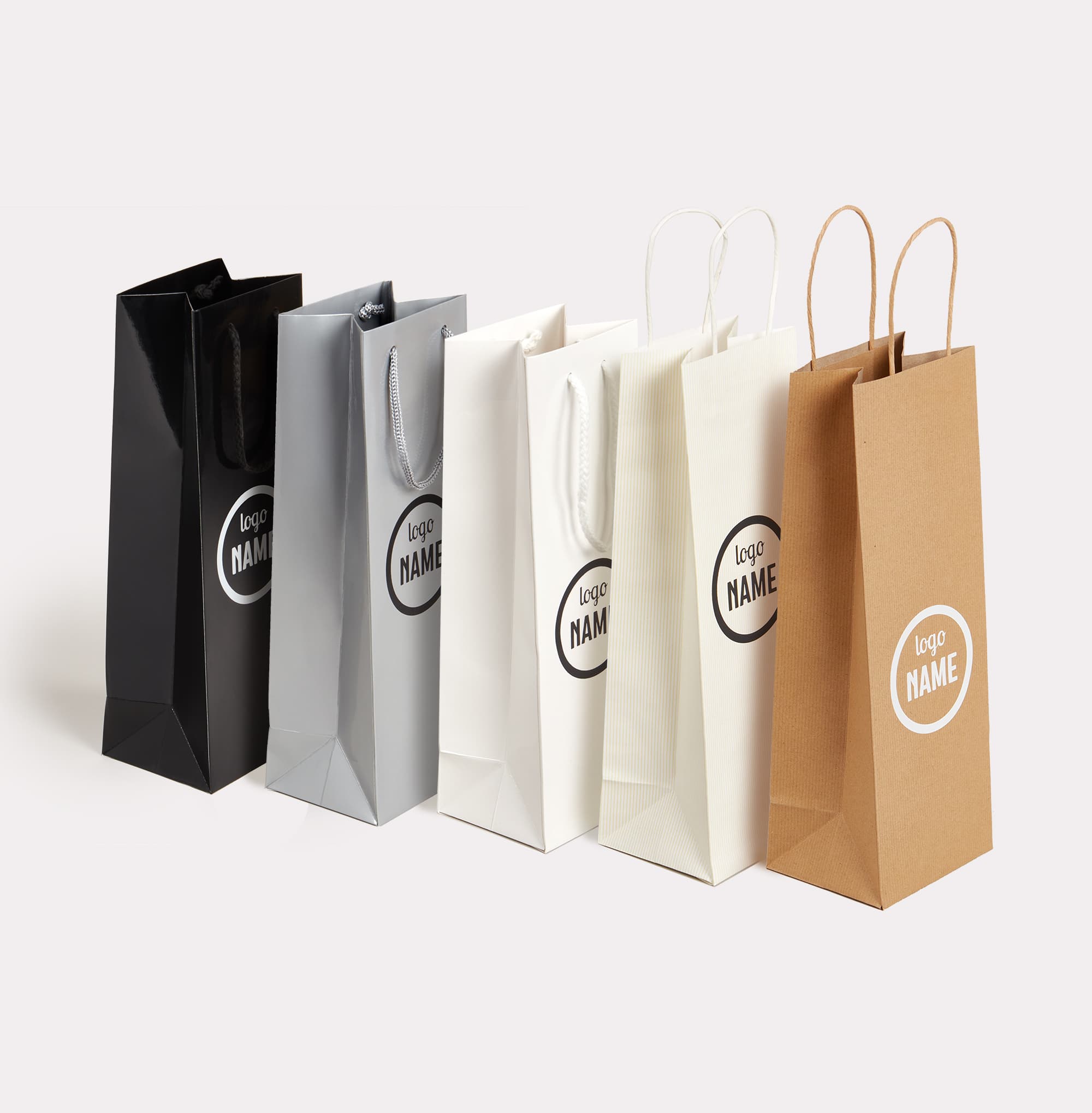 Sacs en papier à bouteille de vin - sérigraphie