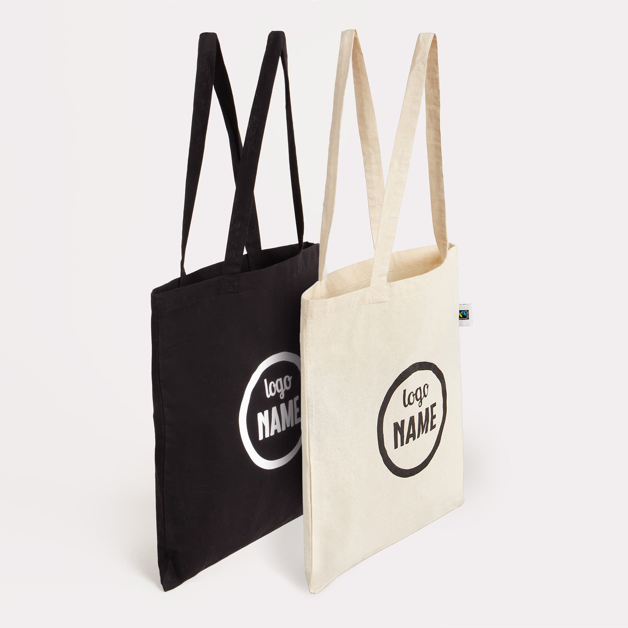 Fairtrade/GOTS sacs avec anses en coton