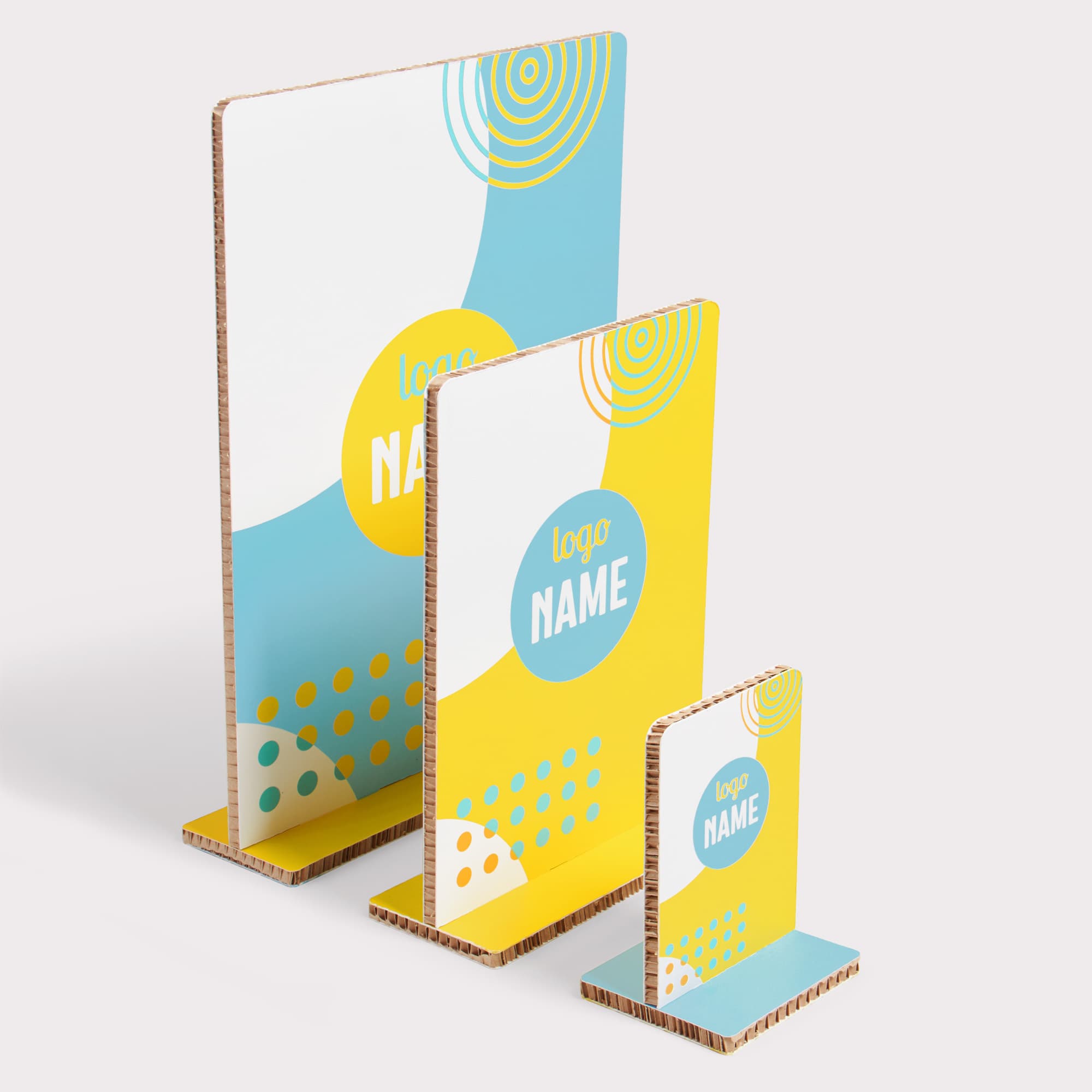 Petits panneaux pour comptoir en carton Re-board