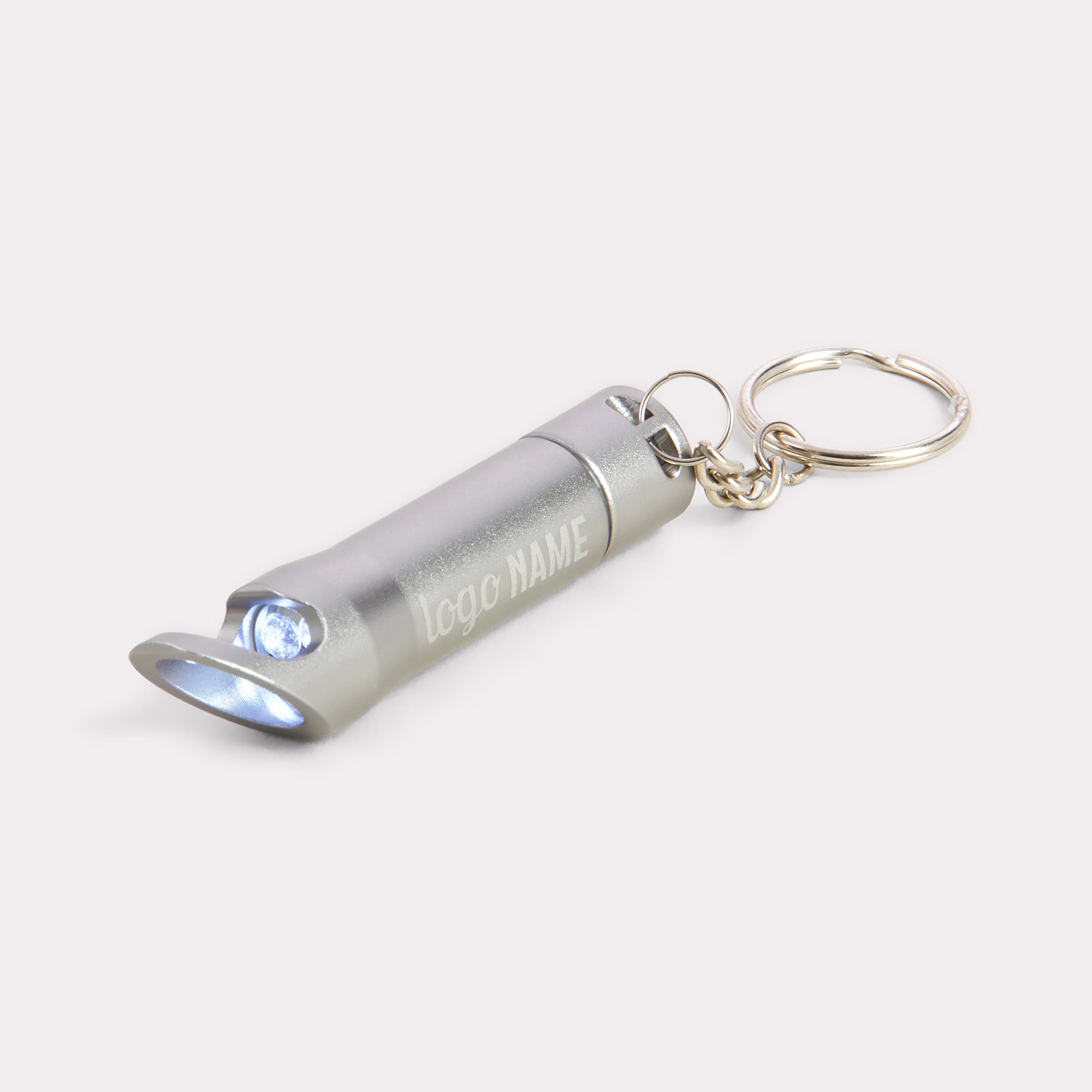 Porte-clés avec torche et décapsuleur
